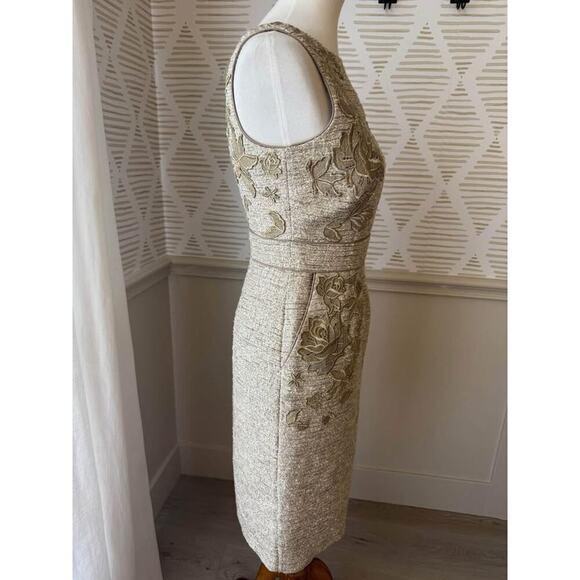 Badgley Mischka Cream and Gold Mini Dress - Picture 7 of 10